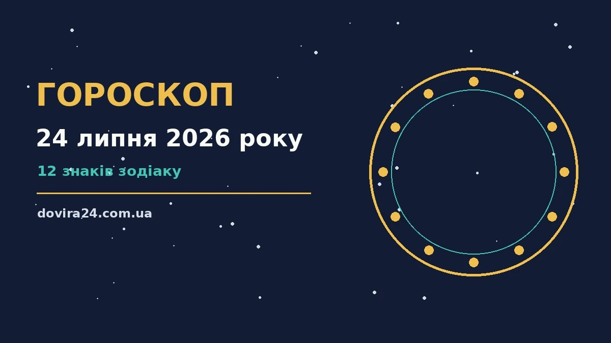 Астрологічний гороскоп на 24 липня 2026 року, знаки зодіаку, зоряне небо, нотатник із планами на п'ятницю