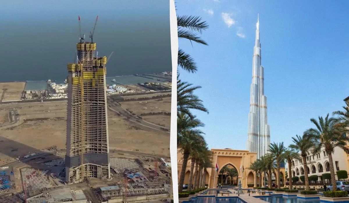 Хмарочос Jeddah Tower у Джидді під час будівництва