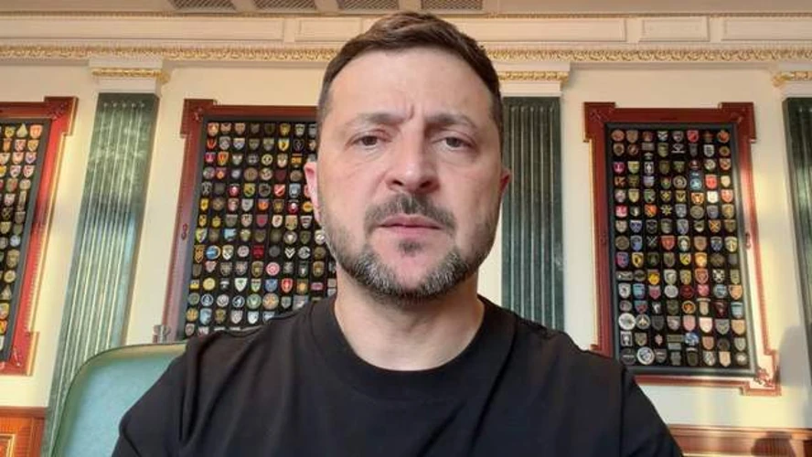 Володимир Зеленський під час вечірнього звернення