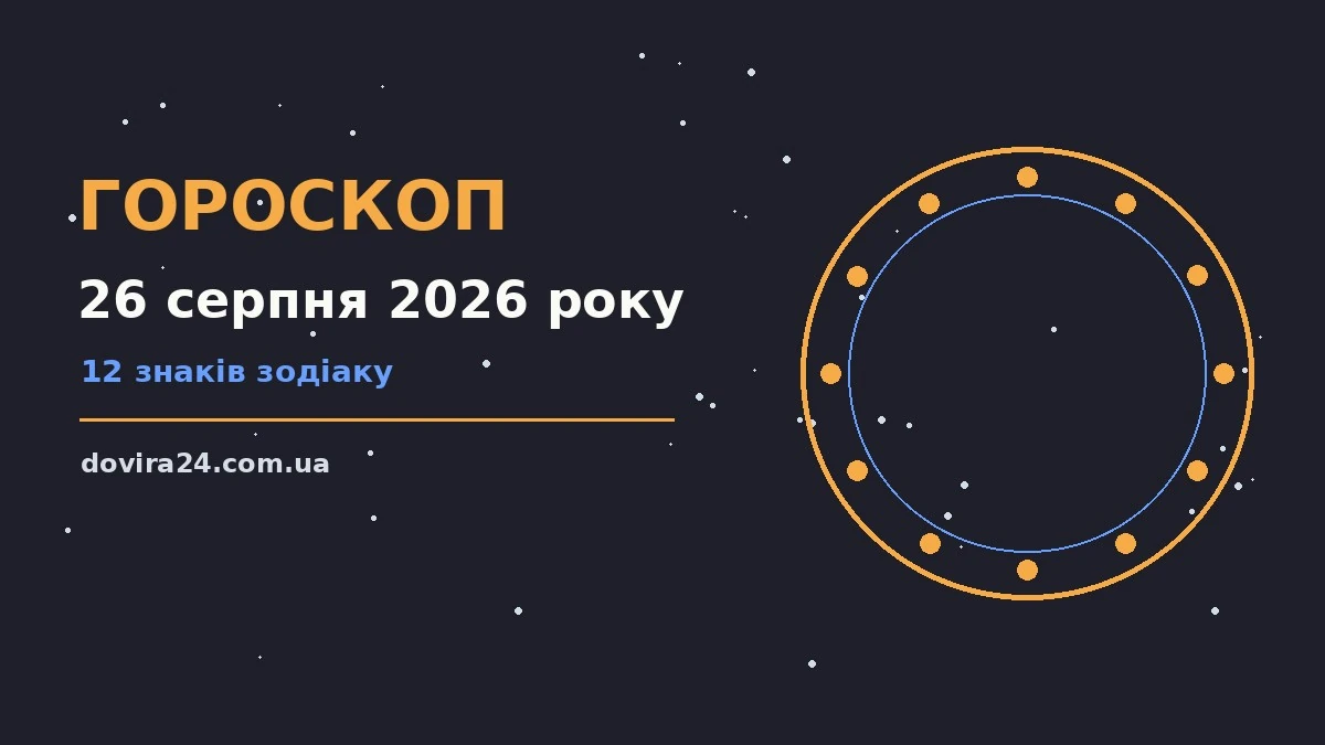 Гороскоп на 26 серпня 2026 року — кар'єра, фінанси, переговори