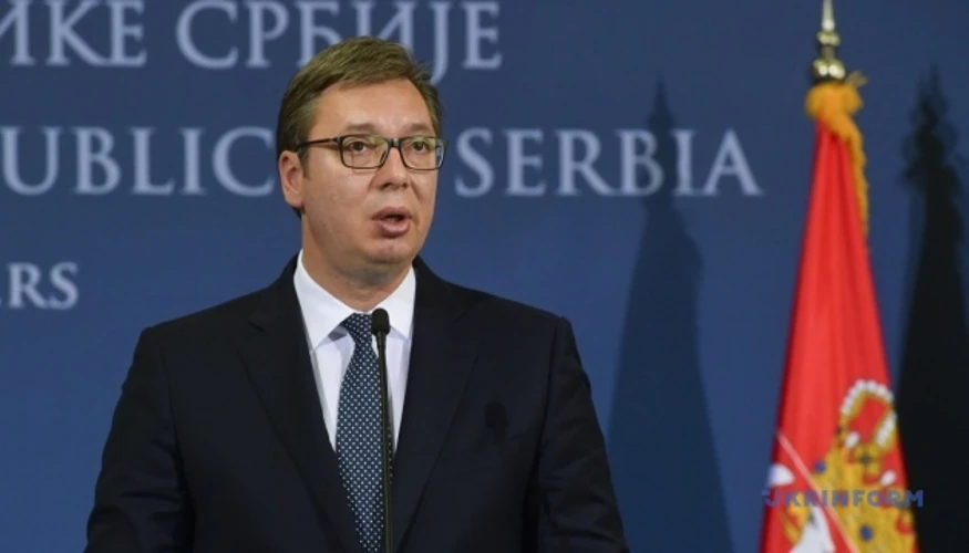 Александр Вучич та Володимир Зеленський на спільній пресконференції у Белграді